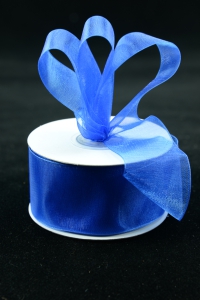 Organza Ribbon , Royal, 1.5 Inch x 25 Yards (1 Spool) SALE ITEM
